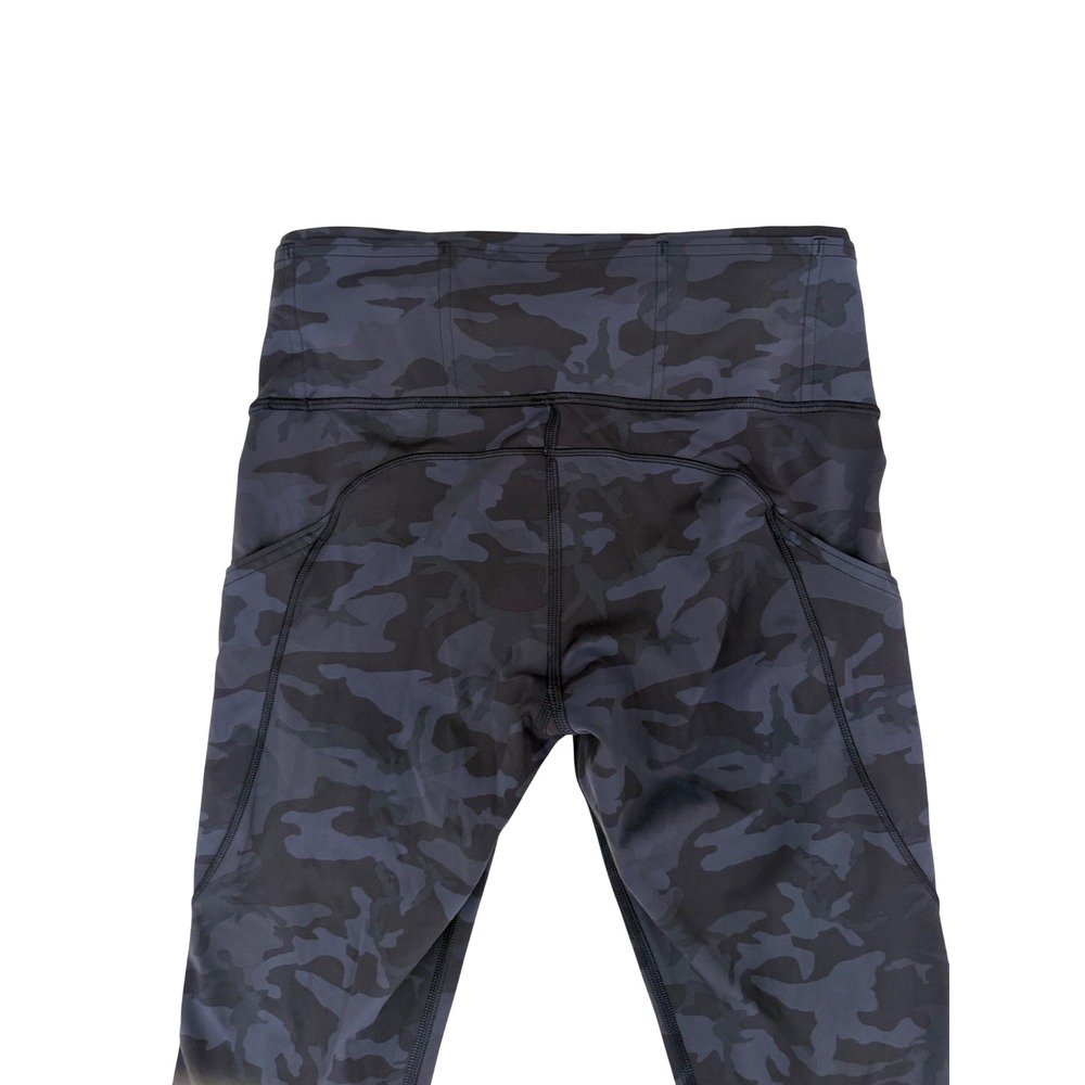 Lululemon Fast and Free Tight II 6 Nulux 25" Leggings Black Camo Running Yoga - Picture 6 of 8